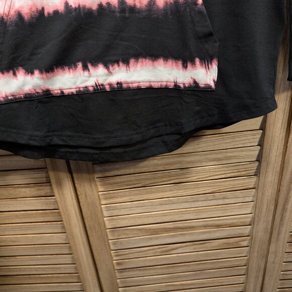 LuLaRoe AMBER Black and Pink Tie-Dye Hoodie Size Small - Picture 5 of 10